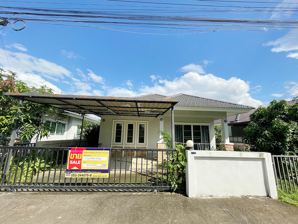 บ้านเดี่ยว โครงการบ้านกลางสวน สารภี สไตล์โมเดิร์น วิวสวนจัดหน้า